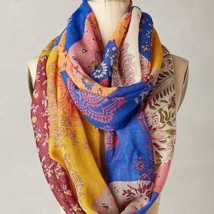 Anthropologie Flower Market Infinity Scarf